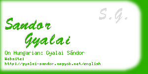 sandor gyalai business card